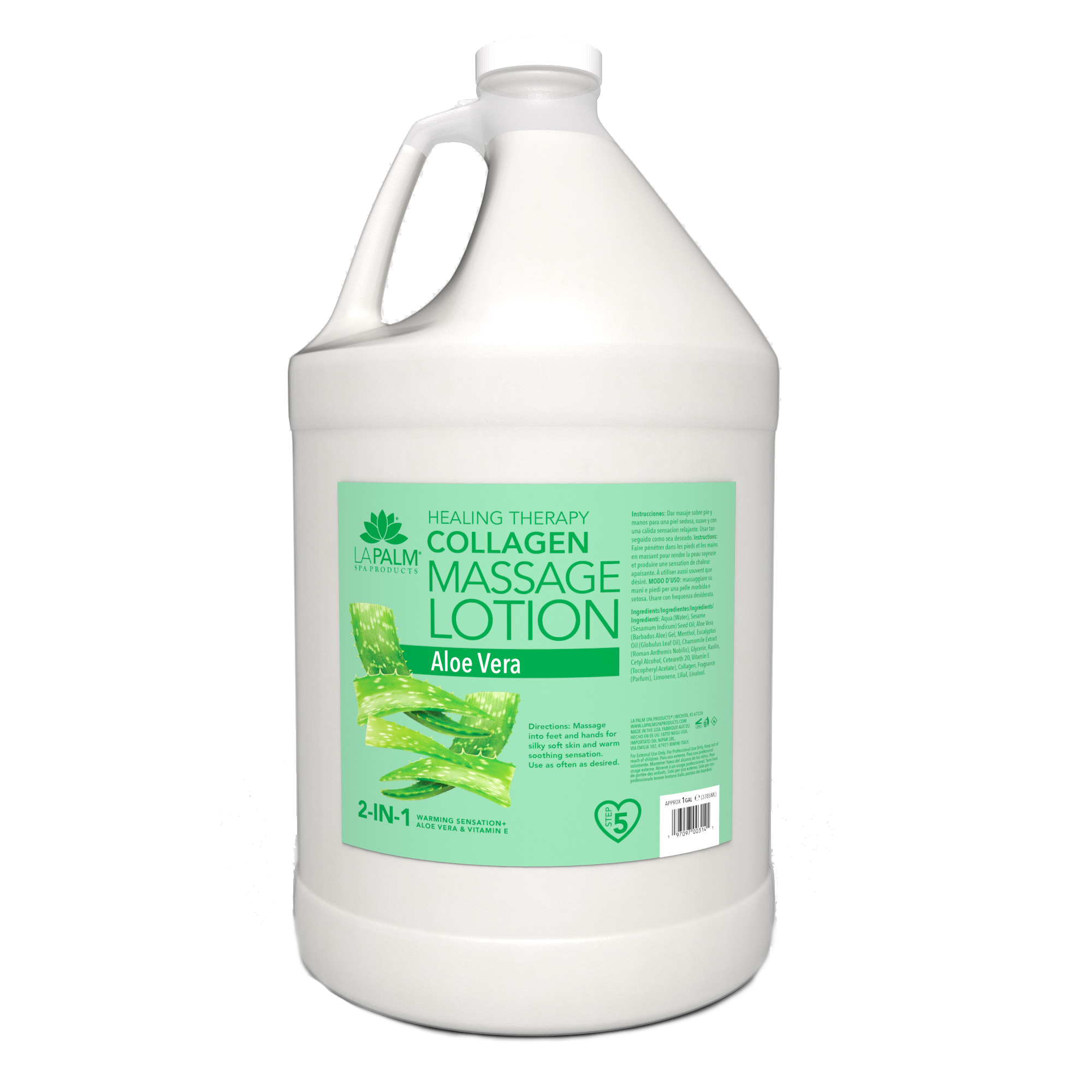 LaPalm Collagen Massage Lotion - Aloe Vera (1 Gallon)